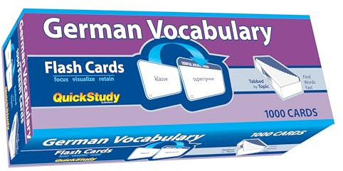German Vocabulary 1000 Flash Cards: a QuickStudy Tool