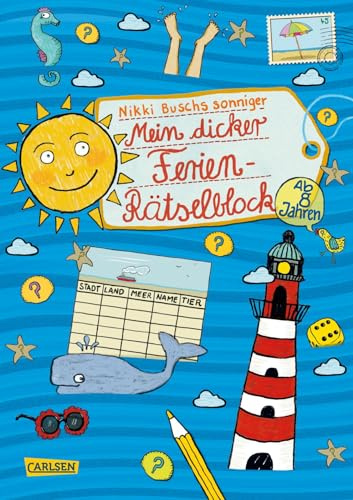 Rätselspaß Grundschule: Mein dicker Ferien-Rätselblock: Für Jungen und Mädchen ab 8 Jahren mit Ausmalbildern, Worträtseln, Rechenaufgaben, Suchbildern und Lernspielen