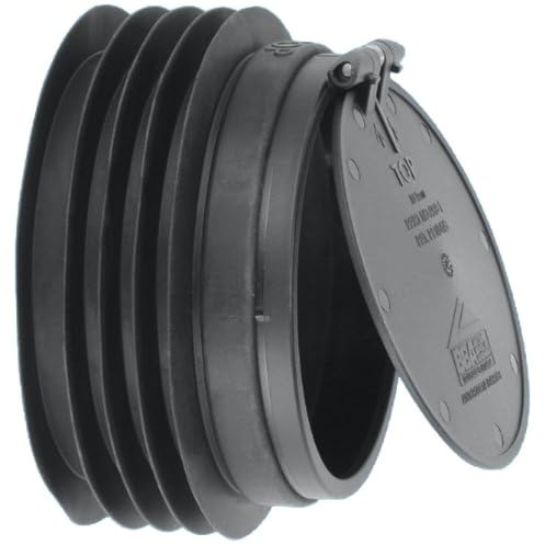Cabinetsforbathrooms McAlpine Anti Cross-Flow and Rodent Barrier Valve For WC Toliet outlets - Color : Black