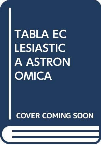 TABLA ECLESIASTICA ASTRONOMICA (SIN COLECCION)