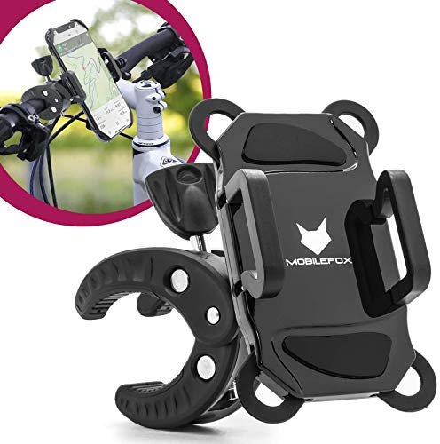 Mobilefox Fahrrad Handy Halterung Lenkrad Halter passend für Samsung Galaxy S26 S26+ S25 S25+ S24 S24+ S23 S23+ S22 S21 S20 S20+ Ultra S10 S10+ S10e S9 S8 S7 S6