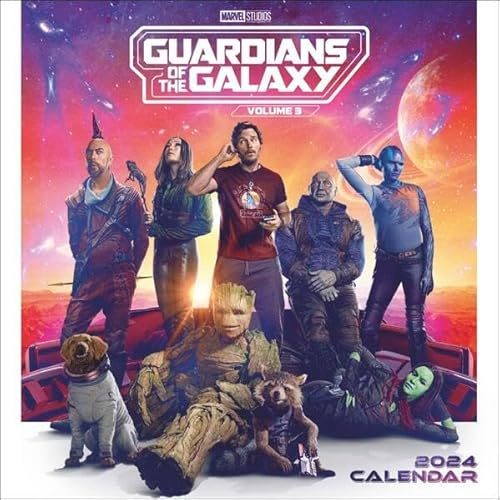 Guardians of the Galaxy Vol. 3 Broschur-Kalender 2024. Highlight für Filmfans - der dritte Teil der Serie in einem Wandkalender 2024. Star Lord, Groot und Co. in einem coolen Filmkalender.