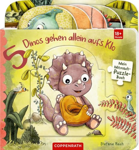 Mein Mitmach-Puzzle-Buch: 5 Dinos gehen allein aufs Klo