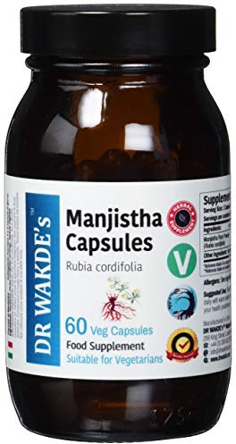 DR WAKDE'S Manjistha Kapseln (Rubia cordifolia), 60 Vegi Caps, Ayurveda-Supplement, Vegan, 100% Kräuter, Mengenrabatte, Versand am selben Tag