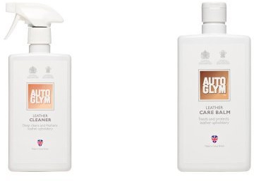 Auto Glym Leather Cleaner, 500ml+Auto Glym Leather Care Balm, 500ml - white
