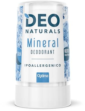 Deo Naturals - Mineral Desodorante Stick Neutro, con alumbre de roca, no mancha, hipoalergénico, eliminas los malos olores 50 g