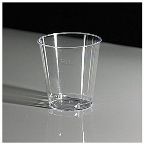 1000 x 25 ml disposable plastic shot glasses by N A