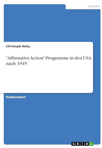 Affirmative Action-Programme in den USA nach 1945