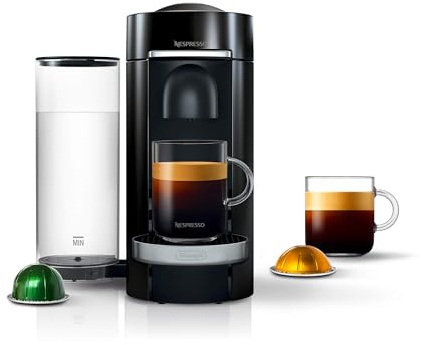 Nespresso VertuoPlus Deluxe Coffee and Espresso Machine by De'Longhi, 37 Oz, Black