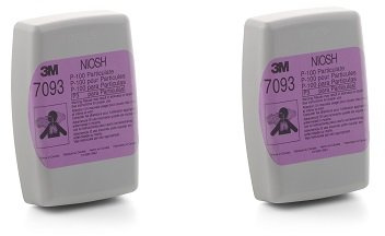 3M Particulate Filter 7093, P100 Respiratory Protection (Pack of 12) (2-(Pack of 12))