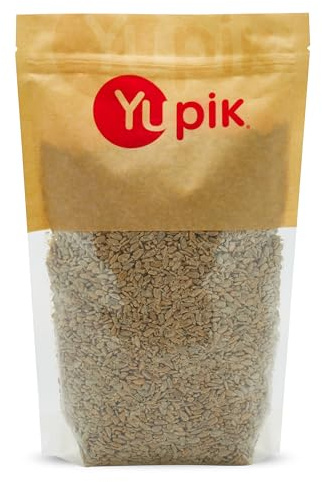 Yupik Roasted Sunflower Seeds, Unsalted, No Shell, 2.2 lb (35.2 oz), Gluten-Free, Vegan, Kosher, Shelled Seeds, Salt-Free, Source of Fiber & Iron, Plant-Based Protein, Savory Snack,For Baking,Topping