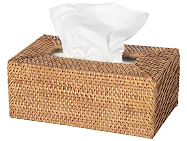 Kouboo Loma Taschentuchbox, rechteckig, Rattan, Braun
