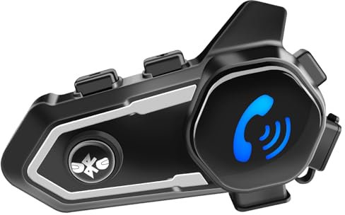 Docooler V11S Casco de moto Intercomunicador manos libres para motoristas con micrófono BT5.0