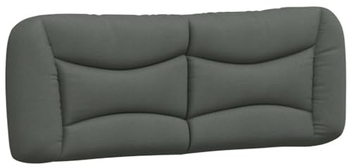 vidaXL Kopfteil-Kissen Hvar Dunkelgrau 120 cm Stoff