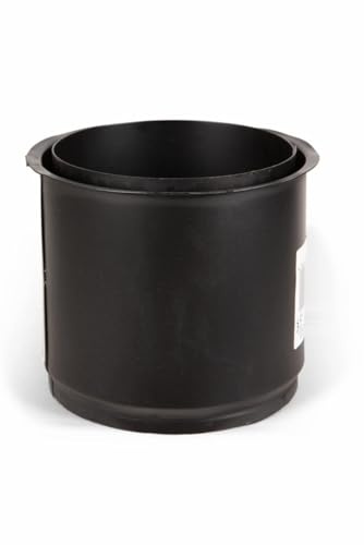 Fumio Ofenrohr Kaminrohr Rohrbogen Wandrosette Wandmuffe 2mm Ø150mm (Doppelwandmuffe)