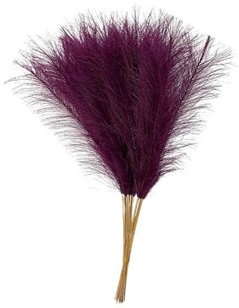 Pampas Secas Decoracion 55CM 10 piezas de hierba de pampa esponjosa decoración bohemia flor planta falsa junco simulación boda fiesta decoración del hogar flores artificiales Pampas Secas Grandes(Dark