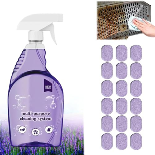 Clean Spray for Ovens, Clean Tabletten und Sprühflasche, Reinigungsspray zur sofortigen Fleckenentfernung, Reinigungsspray für den Haushalt, Mehrzweck