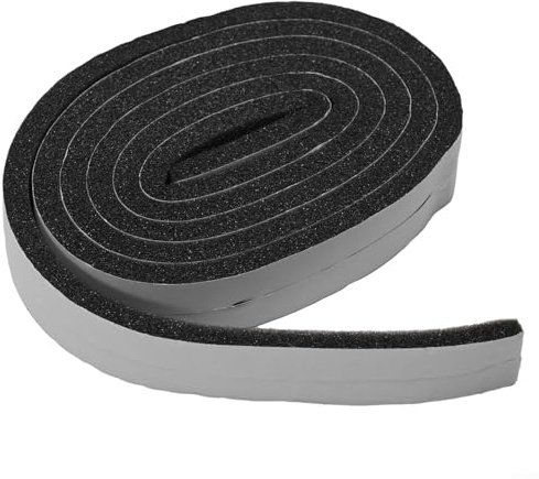 Tira de sellado aislante de sonido para costuras de puerta con esponja para parabrisas para proporcionar protección contra la intemperie y minimizar el ruido de golpe de puerta (negro, 1,5 cm, 2