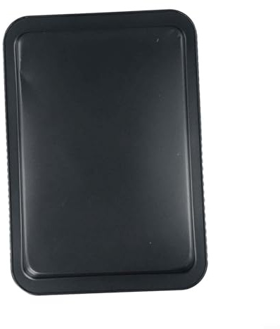 Besttoolifes Grande plaque de cuisson en acier inoxydable pour four 33 x 23 cm - Sans revêtement - Facile à nettoyer - Répartition uniforme de la chaleur - Noir (TUBA)