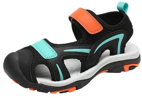 Sandali Bambino 31 - Scarpe per Bambini comode Suola Morbida Leggere Scarpe Casual per Ragazzi Ragazze Sandali alla Moda Scarpe da Spiaggia per Studenti (Orange Little Child)