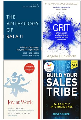 The Anthology of Balaji, Grit, Joy at Work & Build Your Sales Tribe 4 Books Collection Set