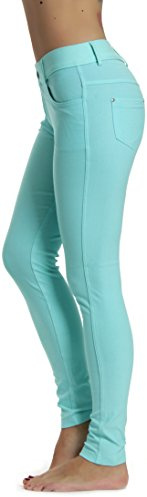 Prolific Health Women's Jean Look Jeggings Tights Slimming Many Colors Spandex Leggings Pants S-XXXL (XXX-Large, Turquoise)