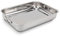 ROSSETTO Plat à four Inox Rectangulaire avec Poignées 40cm x 28cm Plat de cuisson en Acier Inoxydable Bac de Cuisson en INOX Plat à Lasagne