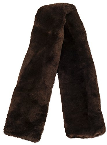 ECP Equine Comfort Products Easy Fit Genuine Merino Sheepskin Girth Cover, Prevents Gall Sores & Chafing, Sweat-Absorbing, Breathable, Soft & Protective, 40 Inches, Brown