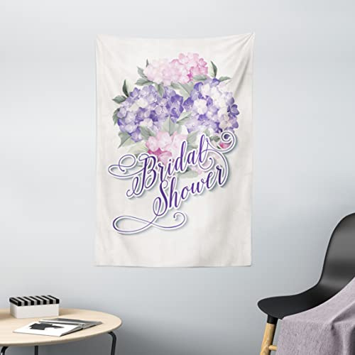 ABAKUHAUS De Mariée Tapisserie, Shabby Hortensias, pour la Chambre, 100 x 150 cm, Pourpre Et Rose Pâle