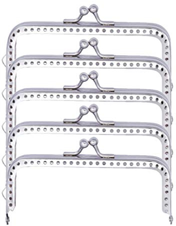 Supvox Taschenrahmen 10.5 Cm Quadratisch Silber Geldbörsenrahmen Mit Kussverschluss Rostbeständiges Zubehör Für Diy Handtaschenherstellung Und Basteln