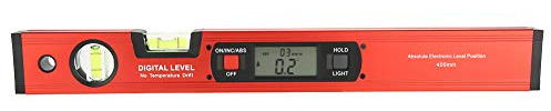 Aramox Wasserwaage Mit Gradanzeige Digitale Wasserwaage, 4 x 90 ° Digital Aluminium Aluminium Legierung Magnetic Angle Finder Level Lineal Neigungsmesser, Rot