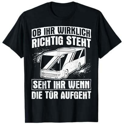 Busfahrer Fahrgast Geschenk Kollektion - Lustiges T-Shirt mit Cartoon-Motiv für Frauen und Männer - Schwarz, S