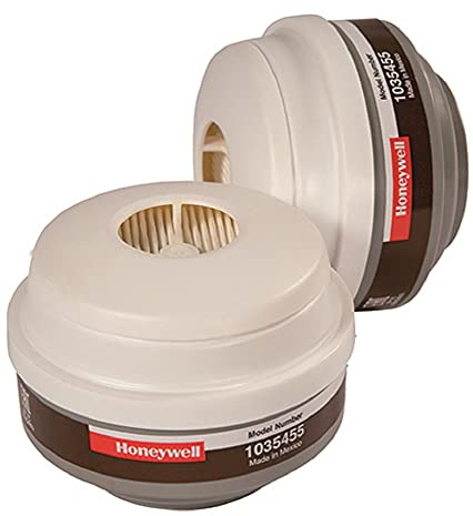 Honeywell North Filtres A2P3 Twin 1035455PSS pour masques HM500 - Lot de 2 filtres à baïonnette de rechange Blanc