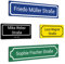 Straßenschild - Schild mit Wunschtext - Schilder selbst gestalten - Straßenschilder mit Wunschtext - Metall Schild personalisiert - Namenschild/Strassenschild mit Wunschtext - Wetterfest (65x15 cm)