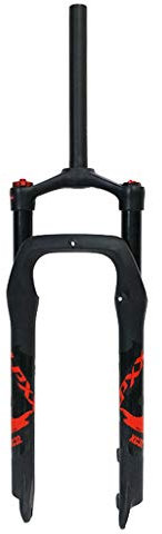 LYYCX 26 Zoll Fetter Reifen Fahrrad Federgabel, 1-1/8 Leicht Legierung MTB Luftgabeln, zum Strand Schnee Elektrisch Mountainbike 4.0 Reifen
