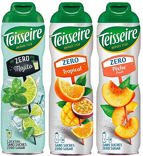 Teisseire Sirup Zero Mojito, Tropical, Pfirsich 600ml - Cocktails, Milchshakes
