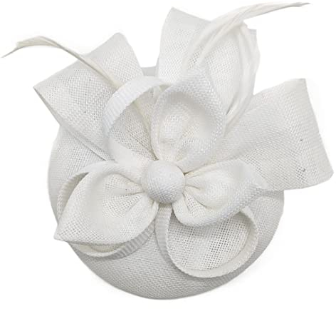 Disimlarl Damen Haarschmuck Hochzeit Braut Schleier verziert Feder Fascinator Cocktail Party Kopfbedeckung