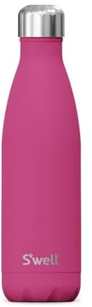 S'well Stainless Steel Water Bottle, 17oz, Azalea Pink, Triple Layered Vacuum Insulated Containers Keeps Drinks Cold for 36 Hours and Hot for 18, BPA Free, Perfect for On the Go