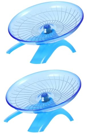 BESPORTBLE 2piezas Juguete De Ejercicio para Hámster Disco De Correr Silencioso para Mascotas Pequeñas como Hámsters Ardillas y Erizos Color Aleatorio