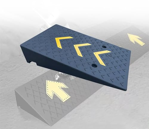 Tragbar Gummirampe Bordsteinrampe Vollgummi Auffahrrampe Leicht Schwerlast Schwelle Rampen 12cm Anstieg Übergangsrampe für Gehwege Auto Fahrrad Rollstuhl Motorrad Handwagen (Size : 50x100x25cm)