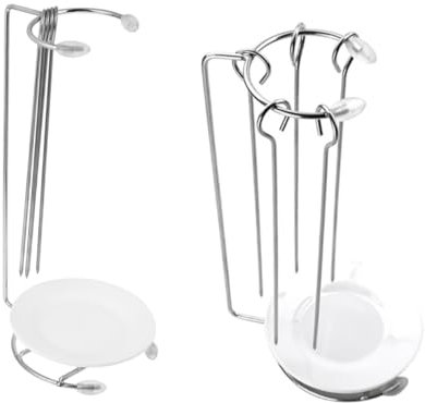 CIYODO 2sets Supporti Appesi Acciaio Inossidabilper Spiedini Accessori Per Barbecue Pratici e Facili Da Usare Include Spiedini Per Grigliate Casa e Giardino