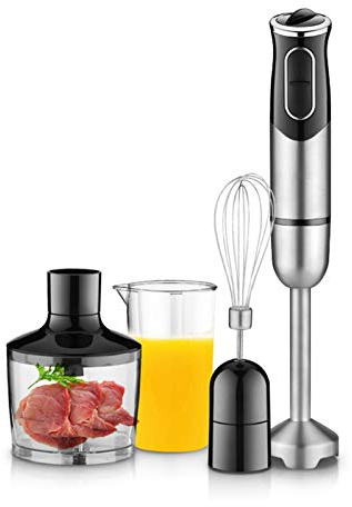 sunxueli 600ML Hand Blender 4 in 1 Portable Immersion Blender for Kitchen Food Processor Stick with Chopper Whisk Electric Juicer Mixer/481