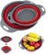 YUUTIAL Pack of 2 Collapsible Colander,Silicone Folding Colander with Plastic Handles,Collapsible Kitchen Strainer for Draining Pasta, Fruits, Vegetable