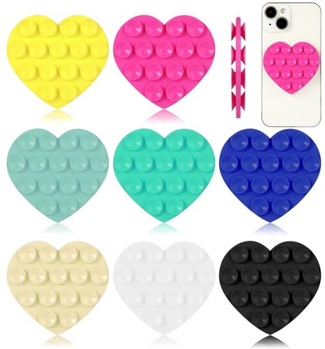 Ventose Cellulare,Regerly 8 pezzo Ventosa per Telefono Silicone Ventose Cellulare Supporto Smartphone da Auto Multiuso Supporti per Telefono a Ventosa per Telefono per Tutti i Modelli di Telefon