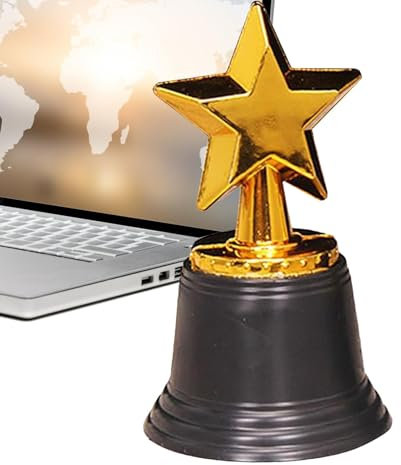 Generico Trofeo Stella,Trofei Stella d'oro - Trofei Oro Trofeo Stella - Coppa Trofeo Desk Decor Award, Vincitore del torneo Star Award, premi scolastici per Bambini