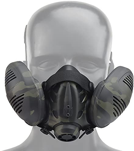 ANSNOW Masque Respiratoire Tactique de Protection Casque Rapide Demi-Visage Masque À Gaz Pour Paintball Militaire Airsoft Chasse Cs Ant Men Modélisation/Bcp/1 Count (Pack Of 1)