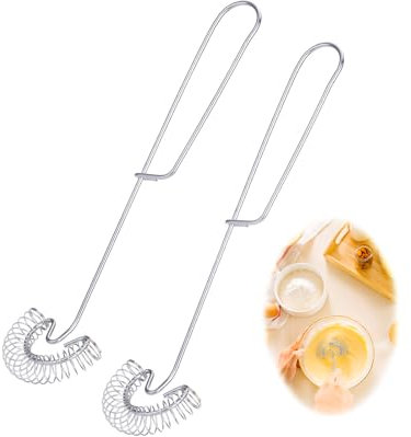 2 frusta a spirale, in acciaio inox, frusta piccola, whisk, frusta adatta per lavatrici, frusta a spirale, per uova, farina e burro