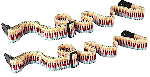 Vaguelly 2 Stück Bunte Ukulelengurte Ethno Stil Kleine Gitarren Schultergurte Robustes Ukulelen Zubehör für Zuhause und Outdoor
