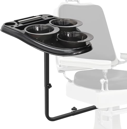 Hair Coloring Tray to Chair, Salon Barber Tool Tray Fixed to Chair 360 Degree Rotation, Professional for Hairstylist Color