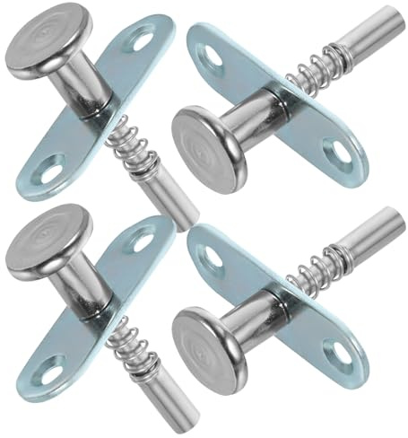 Federstift mit Federmechanismus für Möbel und Schränke, 4 Stück | Eisen, Silber, Leicht zu Montieren, Verschleißfest, Flexibel, für Möbel und Schränke Zufällige Farbe